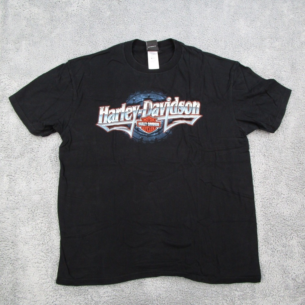Harley-Davidson T-Shirt Mens XL Black Mitchell's Modesto CA 2008 Graphic Tee